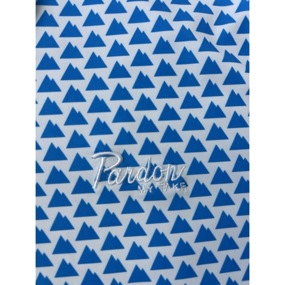 Barstool Sports Polo Shirt Mens XL White Pardon My Take Mountains Performance - Picture 3 of 6